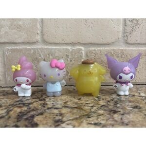 Sanrio Hello Kitty Kuromi Pompompurin Melody Lot Bundle Figures Collectible Toys
